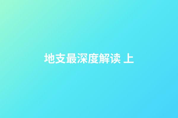 地支最深度解读 上